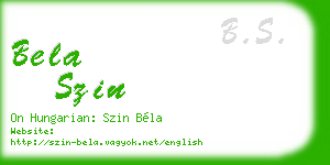 bela szin business card
