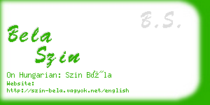 bela szin business card